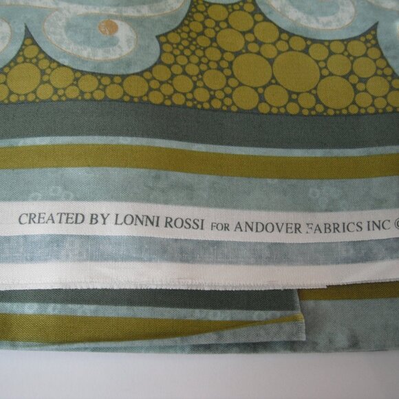 2.2 Yards Fabric Andover Fabrics INC-2011 100% Quilting Cotton Green Width-43" - Picture 2 of 5